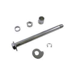 PartzBiz HD 0214-1965 - Drag Chrome Steel Axle Kit Package ด้านหลัง Harley Touring Bagger 02-07 Twin Cam