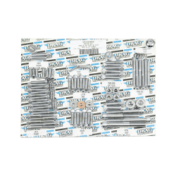 PartzBiz HD DS-190869 - Drag Complete เครื่องยนต์ ชุดสลักเกลียว Chrome Knurl Socket Harley Softail 89-93