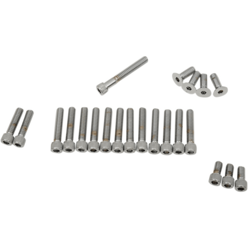 PartzBiz HD: 3488914-ลากชุดสลักเกลียวฝาครอบด้านข้างแบบสมบูรณ์ชุด Chrome Knurled Socket Harley FX FL 70-84 PartzBiz HD: 3488914-ลากชุดสลักเกลียวฝาครอบด้านข้างแบบสมบูรณ์ชุด Chrome Knurled Socket Harley FX FL 70-84