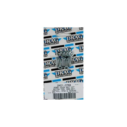 PartzBiz HD: 3487946-Drag Derby Cover Torx ปุ่ม Bolt Kit Chrome Smooth Harley Big Twin Cam 99-17 PartzBiz HD: 3487946-Drag Derby Cover Torx ปุ่ม Bolt Kit Chrome Smooth Harley Big Twin Cam 99-17