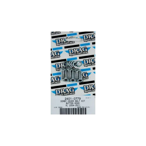 PartzBiz HD: 3488094-Drag Derby ฝาครอบ Torx ปุ่ม Bolt Kit Chrome Smooth Harley Sportster XL 04-22
