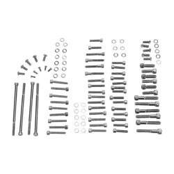 PartzBiz HD 2401-0564 - Drag Engine Case Socket Bolt Kit Black Knurled Harley Bagger Touring 07-16