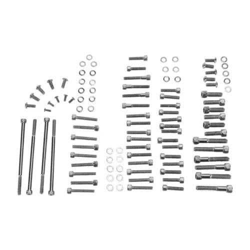 PartzBiz HD: 3488145-Drag Engine Case Socket Bolt Kit Black Knurled Harley Bagger Touring 07-16