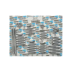 PartzBiz HD 2401-0765 - Drag Engine Case Socket Bolt Kit Chrome Smooth Harley Bagger Touring 07-16