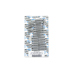 PartzBiz HD DS-190873S - Drag Engine Trans Bolt ชุด Chrome Smooth Socket Harley Softail Dyna 89-93