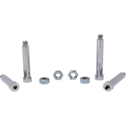 PartzBiz HD DS-190706 - Drag Front Caliper Bolt Set Kit Chrome Knurled Socket Harley Big Twin XL 77-83
