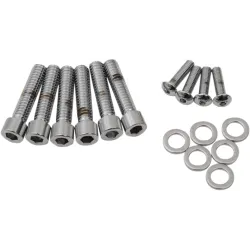 PartzBiz HD 2401-0984 - ลาก M8 ซ็อกเก็ตควบคุมแฮนด์ Bolt Kit Chrome Smooth Harley Touring 2017+ PartzBiz HD 2401-0984 - ลาก M8 ซ็อกเก็ตควบคุมแฮนด์ Bolt Kit Chrome Smooth Harley Touring 2017+