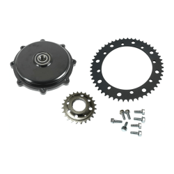 PartzBiz HD 1210-2664 - Drag Specialties Chrome Conversion Sprocket Kit Offset Harley Custom Chopper PartzBiz HD 1210-2664 - Drag Specialties Chrome Conversion Sprocket Kit Offset Harley Custom Chopper
