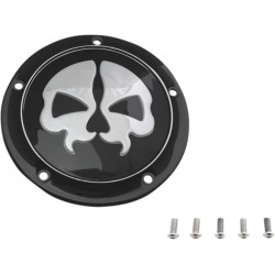 PartzBiz HD 1107-0547 - Drag Specialties Chrome Skull Derby Cover Accent Black 99-18 Big Twin Harley PartzBiz HD 1107-0547 - Drag Specialties Chrome Skull Derby Cover Accent Black 99-18 Big Twin Harley