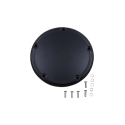 PartzBiz HD 1107-0659 - Drag Specialties Matte Black Domed Derby Cover Primary Accent 18+ Harley Softail PartzBiz HD 1107-0659 - Drag Specialties Matte Black Domed Derby Cover Primary Accent 18+ Harley Softail