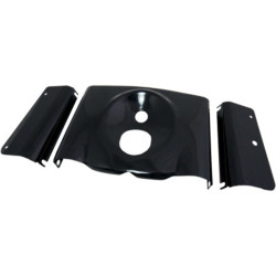 PartzBiz HD 0411-0043 - Drag Specialties 3 Piece Fork Tins Smooth Black Cover Harley 86-17 FLST Softail PartzBiz HD 0411-0043 - Drag Specialties 3 Piece Fork Tins Smooth Black Cover Harley 86-17 FLST Softail