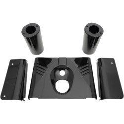 PartzBiz HD 0411-0144 - Drag Specialties 5 Piece Fork Tins Ribbed Black Cover Harley 86-17 FLST Softail PartzBiz HD 0411-0144 - Drag Specialties 5 Piece Fork Tins Ribbed Black Cover Harley 86-17 FLST Softail