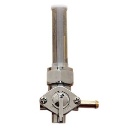PartzBiz HD DS390219 - Chrome High Flow 22mm Fuel Petcock Harley Oem 62167-81 Bobber Custom Chopper