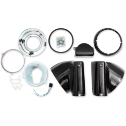 PartzBiz HD 2001-1482 - Drag Specialties 7‚” ฝาครอบไฟหน้าสีดำ ชุด Nacelle Harley Softail FL 1986-2017 PartzBiz HD 2001-1482 - Drag Specialties 7‚” ฝาครอบไฟหน้าสีดำ ชุด Nacelle Harley Softail FL 1986-2017