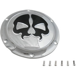 PartzBiz HD 1107-0550 - Drag Specialties Black Skull Derby Cover Accent Chrome 04+ XL Harley Sportster PartzBiz HD 1107-0550 - Drag Specialties Black Skull Derby Cover Accent Chrome 04+ XL Harley Sportster