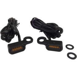 PartzBiz HD 2040-2130 - ไฟ LED สีดำเครื่องหมายแฮนด์สีเหลืองอำพันลาก 09-16 Touring Softail V-Rod Harley PartzBiz HD 2040-2130 - ไฟ LED สีดำเครื่องหมายแฮนด์สีเหลืองอำพันลาก 09-16 Touring Softail V-Rod Harley