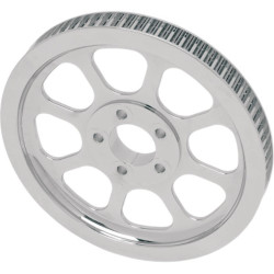 PartzBiz HD 1201-0003 - Drag Specialties ด้านหลังโครเมียม 70T 1-1/8‚” รอกล้อสายพาน Harley Softail 00-06