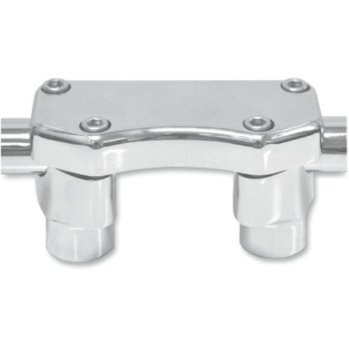 PartzBiz HD: 3472803-ลาก Chrome 1 1/2 Risers ตรงแฮนด์หนีบด้านบนชุด Harley Softail Dyna XL