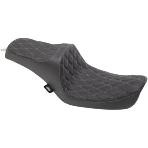 PartzBiz HD: 3469799-Drag Specialties Predator III Silver Diamond Seat Harley Softail 96-03 Dyna FXD