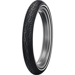 PartzBiz HD 45006206 - Dunlop D402 Touring Tubeless Narrow Whitewall Tire Harley Softail Dyna MH90-21