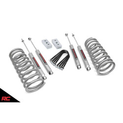 PartzBiz HD RT-343.20 - 03-13 Dodge Ram 2500 3500 Diesel 4WD 3" Rough Country Lift Kit N3 Shocks 343.20 Cummins Lifted Suspension Uograde Best New Coil Springs Shocks Blocks Front Rear sxt tradesman laramie long big horn 4x4 offroad
