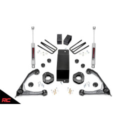 PartzBiz HD RT-19431 - 07-16 Chevrolet GMC 1500 4WD 3.5" Rough Country Lift Kit - Cast Steel RC 19431 Best New Front Rear Suspension Upgrade Shocks Control Arms Spacers Blocks Axle N3 4x4 Denali LS High Country Z71 