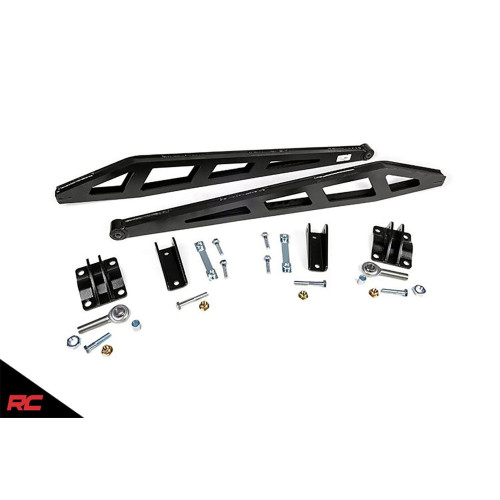 PartzBiz HD: 4425312-07-18 Chevrolet Silverado GMC Sierra 1500 Rough Country Traction Bar Kit [1069] 4WD 4X4 Rear Axle Ladder Bars Suspension Frame Bolt On Best New Upgrade LS Denali