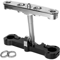PartzBiz HD AN20-372 - Arlen Ness Black ”KO ” 6 องศา Raked Triple Trees Harley W/ 21 23 Wheel Softail | 20-372