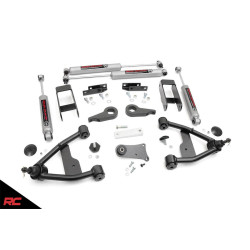 PartzBiz HD RT-24230 - 1982-2005 Chevrolet S10 GMC S15 4WD 2.5" Rough Country Lift Kit w/ N3 RC 24230 Jimmy Blazer Best New Suspension Upgrade Shocks Control Arms Torsion Bar Keys 4x4 Offroad Custom Classic