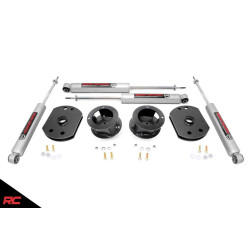 PartzBiz HD RT-30230 - 2014-2019 Ram 2500 4WD 2.5" Rough Country Suspension Lift Kit w/ N3 Shocks 30230 Dodge Ram 2500 4wd 4x4 Lifted Best New Upgrade Suspension pan hard bar axle 