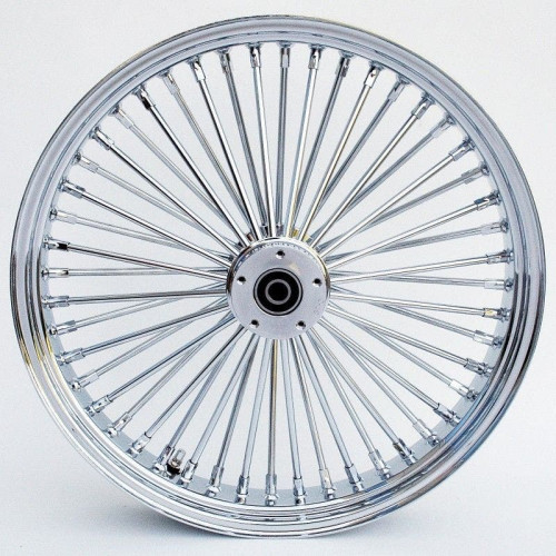 PartzBiz HD: 4425251-48 Fat Spoke Front Wheel Chrome Rim Single Disc 16x3.5 Harley Softail Touring PartzBiz HD: 4425251-48 Fat Spoke Front Wheel Chrome Rim Single Disc 16x3.5 Harley Softail Touring