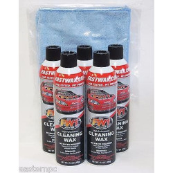 PartzBiz HD FW1 X5 & MF X2 - 5 Cans FW1 FASTWAX Waterless Wash Carnauba Car Wax FREE SHIP + MICROFIBER TOWEL PartzBiz HD FW1 X5 & MF X2 - 5 Cans FW1 FASTWAX Waterless Wash Carnauba Car Wax FREE SHIP + MICROFIBER TOWEL