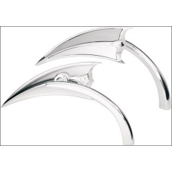 PartzBiz HD AN13-060 - Arlen Ness Micro Chrome Scoop กระจกมองข้างซ้าย Harley หรือ Metric EACH | 13-060