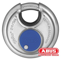 PartzBiz HD WP57-035041 - ABUS 4003318 35041 2 24 Diskus Lock Stainless Steel Silver/Blue 101093 | 4003318 35041 2