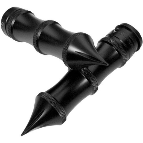 PartzBiz HD: 4425047-Accutronix Black Knurled Tribal Custom 1" Grips Harley TBW Touring & Softail
