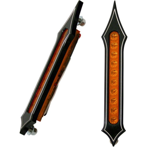 PartzBiz HD: 4425052-Accutronix Black Tribal Slotted Amber Lens LED กระเป๋าข้างรถมีไฟเลี้ยวเบรค | BL02-LSN PartzBiz HD: 4425052-Accutronix Black Tribal Slotted Amber Lens LED กระเป๋าข้างรถมีไฟเลี้ยวเบรค | BL02-LSN
