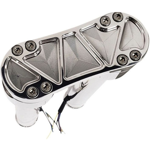 PartzBiz HD: 4425019-Accutronix Chrome Bandit 10” Risers แบบเกลียวไม่มีอะแดปเตอร์เมาท์เกจ 1-1/8 แคลมป์ PartzBiz HD: 4425019-Accutronix Chrome Bandit 10” Risers แบบเกลียวไม่มีอะแดปเตอร์เมาท์เกจ 1-1/8 แคลมป์