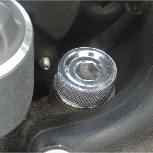 PartzBiz HD: 4425025-Accutronix Chrome Knurled Transmission Dipstick Harley Softail Dyna HD 37065-06 | TDS01-KC