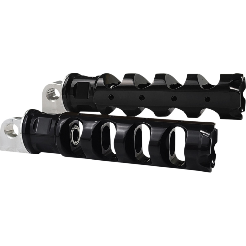 PartzBiz HD: 4425026-Accutronix สีดำ Muzzle เบรคพับ Footpegs คู่ Harley ชาย Mount PartzBiz HD: 4425026-Accutronix สีดำ Muzzle เบรคพับ Footpegs คู่ Harley ชาย Mount