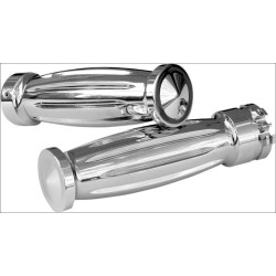 PartzBiz HD DS06301453 - Accutronix Custom Gothic Diamond Style Chrome Hand Grips for Harley Cable Throttle PartzBiz HD DS06301453 - Accutronix Custom Gothic Diamond Style Chrome Hand Grips for Harley Cable Throttle