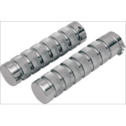 PartzBiz HD DS06300377 - Accutronix Custom Gothic Knurled Notched Style Chrome Hand Grips for Harley Cable Throttle PartzBiz HD DS06300377 - Accutronix Custom Gothic Knurled Notched Style Chrome Hand Grips for Harley Cable Throttle