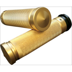 PartzBiz HD DS06301123 - Accutronix Custom Gothic Style Knurled Brass Hand Grips for Harley Throttle By Wire PartzBiz HD DS06301123 - Accutronix Custom Gothic Style Knurled Brass Hand Grips for Harley Throttle By Wire