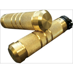 PartzBiz HD DS06301119 - Accutronix Custom Gothic Style Knurled Brass Hand Grips for Harley Cable Throttle PartzBiz HD DS06301119 - Accutronix Custom Gothic Style Knurled Brass Hand Grips for Harley Cable Throttle