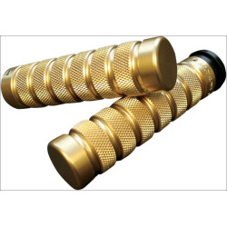 PartzBiz HD DS06301125 - Accutronix Custom Gothic Style Brass Hand Grips for Harley Throttle By Wire | GR101-KN5 PartzBiz HD DS06301125 - Accutronix Custom Gothic Style Brass Hand Grips for Harley Throttle By Wire | GR101-KN5