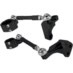 PartzBiz HD DS11110014 - Alloy Art DC-1 Black CNC Combi Frame Stabilizer Harley Dyna 06-17 PartzBiz HD DS11110014 - Alloy Art DC-1 Black CNC Combi Frame Stabilizer Harley Dyna 06-17