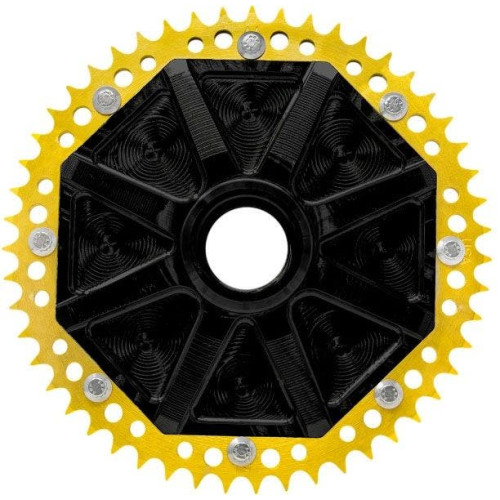 PartzBiz HD: 4424819-Alloy Art G2UCC51-12 Gold Cush Drive Carrier 51T ระบบการแปลงโซ่ Univ
