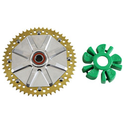 PartzBiz HD DS12102508 - Alloy Art Gold Cush Drive Carrier 53T Chain Conversion Harley Touring 09-20 PartzBiz HD DS12102508 - Alloy Art Gold Cush Drive Carrier 53T Chain Conversion Harley Touring 09-20