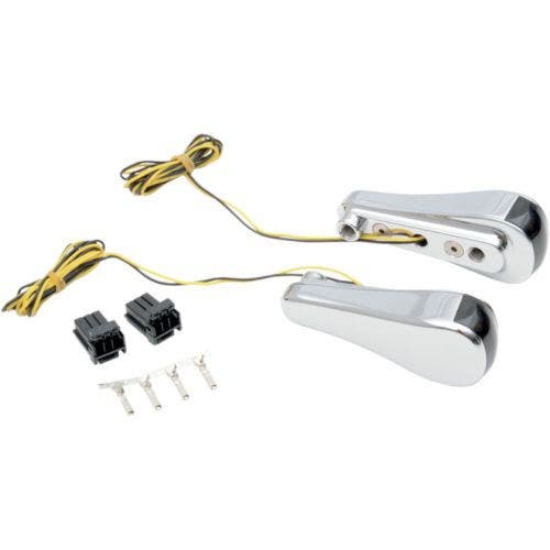 PartzBiz HD: 4424782-Alloy Art Road Glide Chrome Front Smooth LED Turn Signals with Amber Lights | RGFS1-1 PartzBiz HD: 4424782-Alloy Art Road Glide Chrome Front Smooth LED Turn Signals with Amber Lights | RGFS1-1