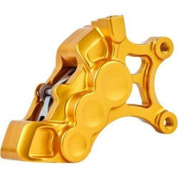PartzBiz HD AN02-204 - Arlen Ness 02-204 Gold 6-Piston Caliper for 14" Disc Front Left Harley & Custom PartzBiz HD AN02-204 - Arlen Ness 02-204 Gold 6-Piston Caliper for 14" Disc Front Left Harley & Custom