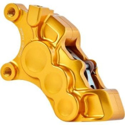 PartzBiz HD AN02-225 - Arlen Ness 02-225 Gold 6-Piston Caliper for 11.8" Disc Front Left Harley Custom